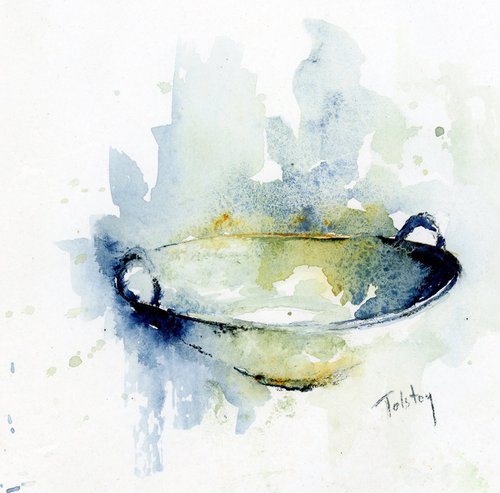 Bowl on washi by Alex Tolstoy
