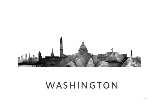 Washington DC Skyline WB BW
