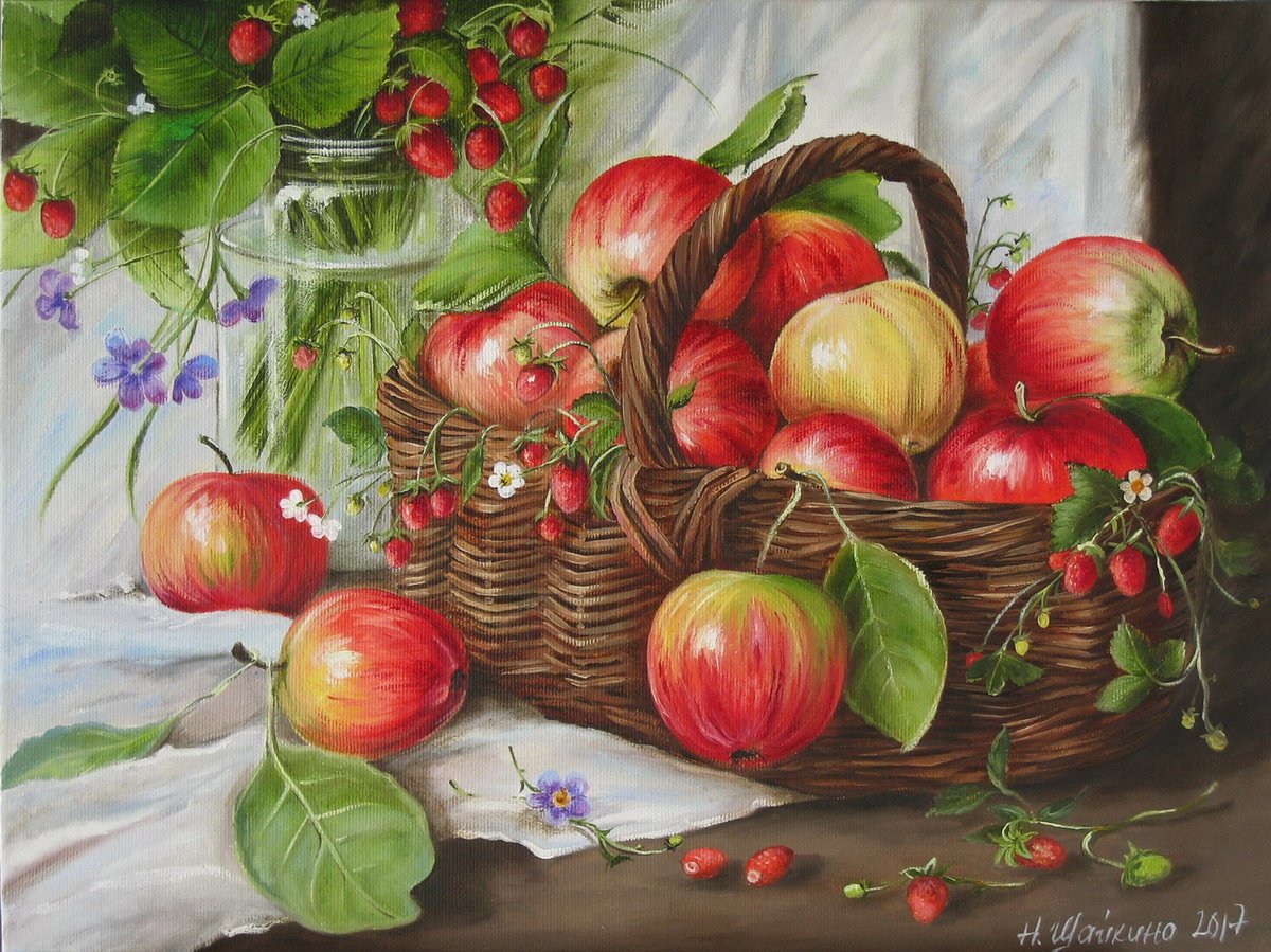 Apples and Flowers by Natalia Shaykina