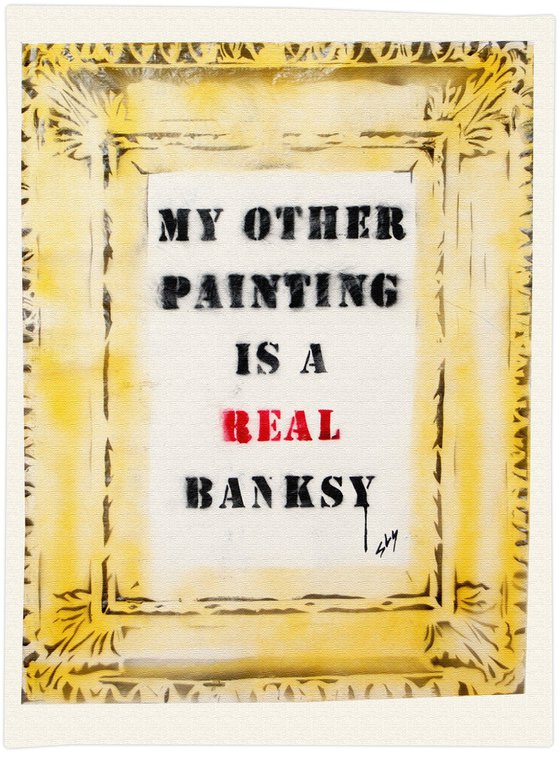 A real Banksy (on gorgeous watercolour paper).