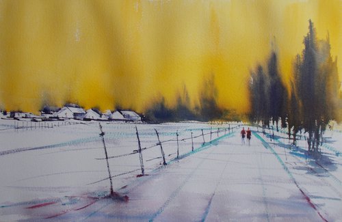 winter landcape 3 by Giorgio Gosti