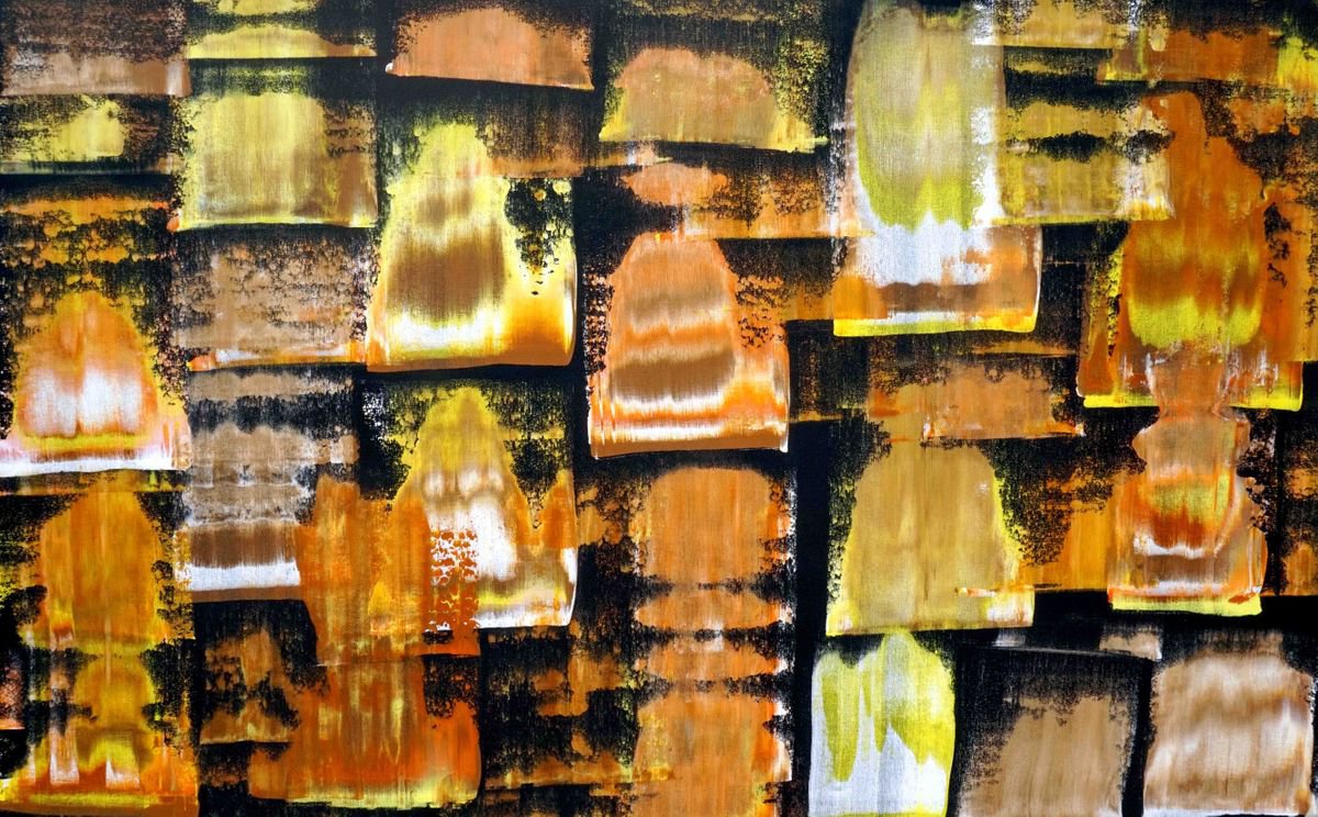 Abstract Acrylic Painting By Sumit Mehndiratta, 56 X 34", Composition No. 147, Original Artwork