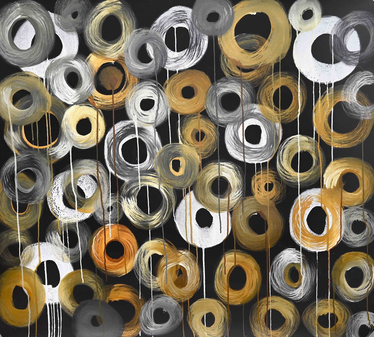 Abstract Acrylic Painting By Sumit Mehndiratta, 46 X 41", Composition No. 441, Original Artwork