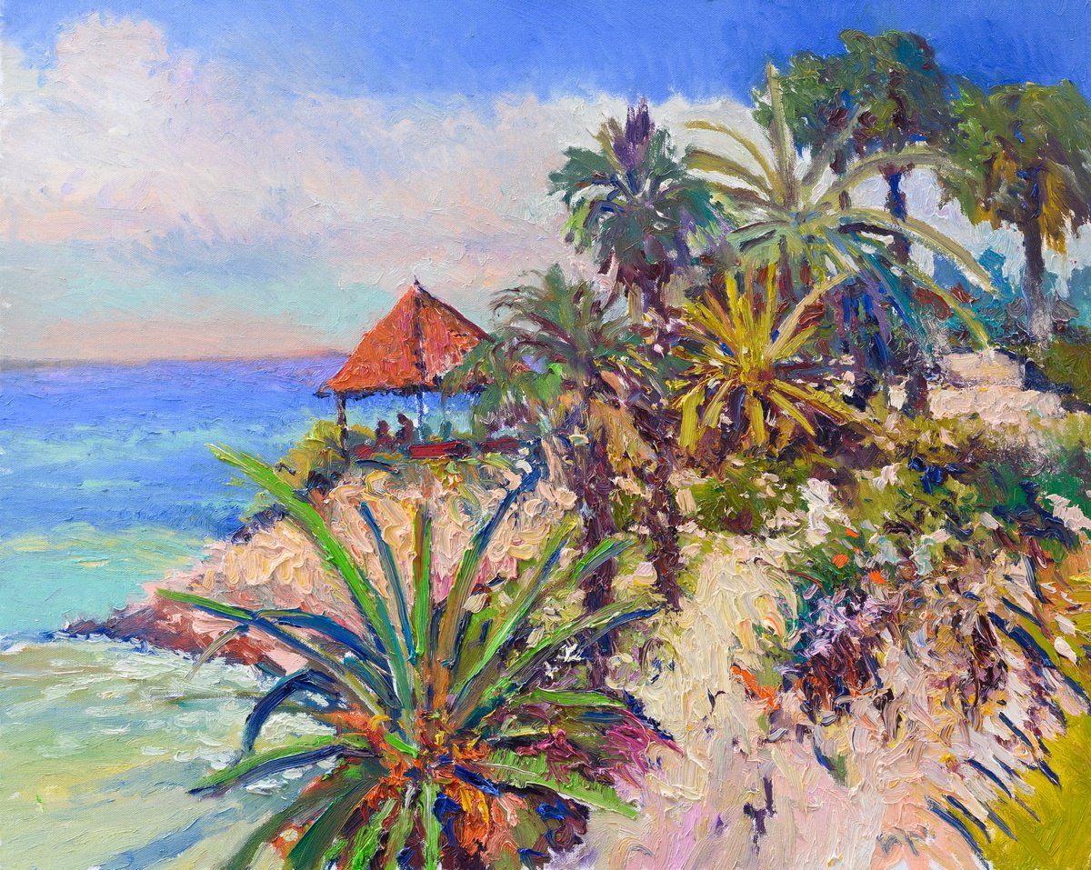 Mediterranean Seascape By Suren Nersisyan, 30 X 24, Artwork For Sale On Artfinder