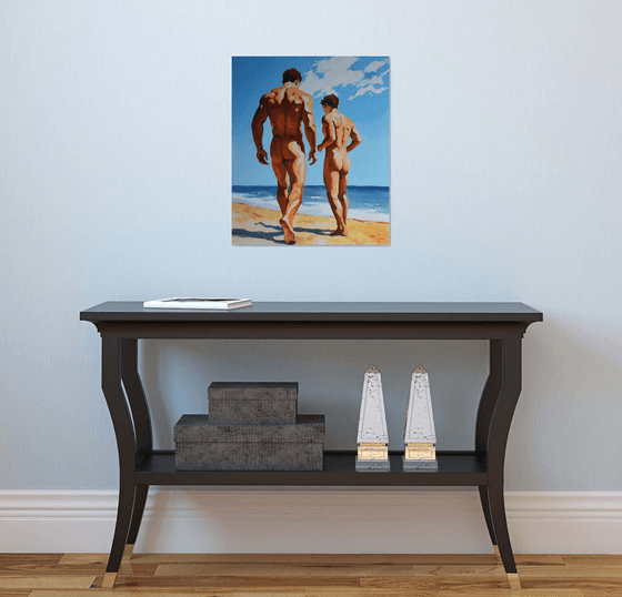 "Coastal Shadows" - Male figure