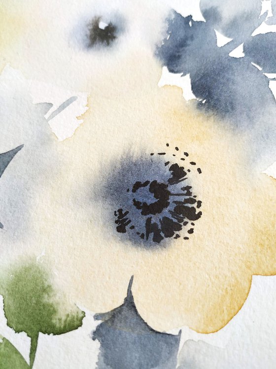 Abstract Watercolor Florals