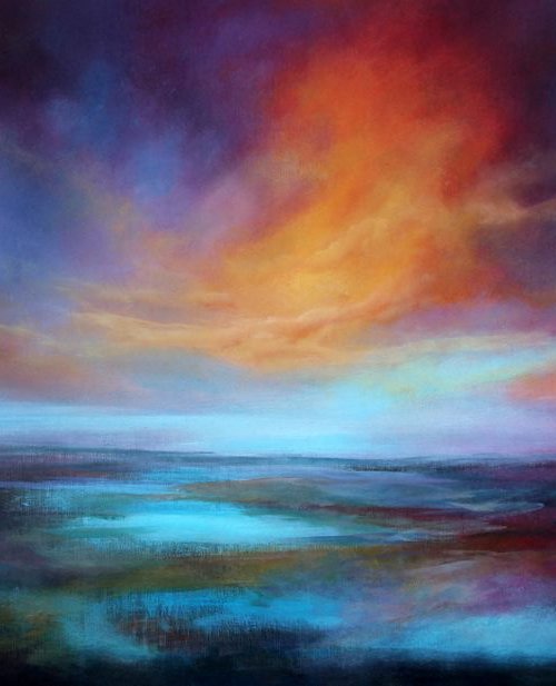 I Was There For You #3- Large original landscape painting by Cecilia Frigati