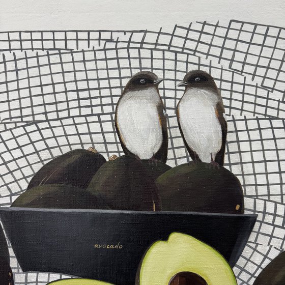Avocado and birds