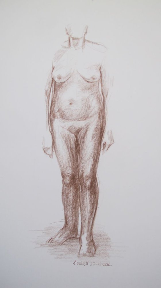 Standing nude