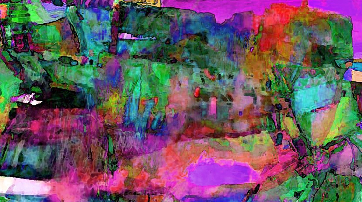 Abstract Print By Abhishek Kumar, 40 X 24, Soul City 2, Original Artwork