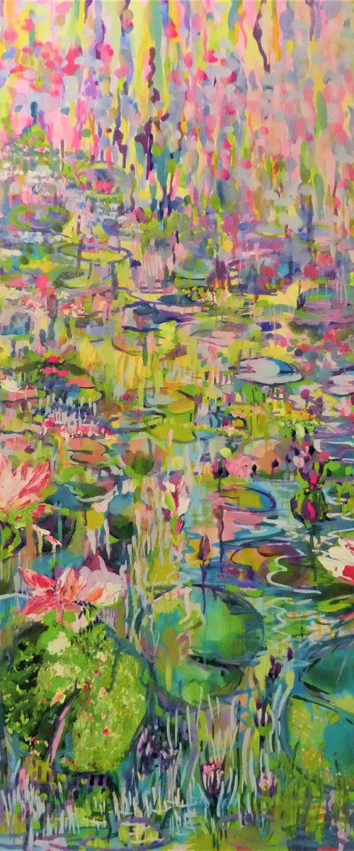 Pink Waterlilies by Lesley Blackburn