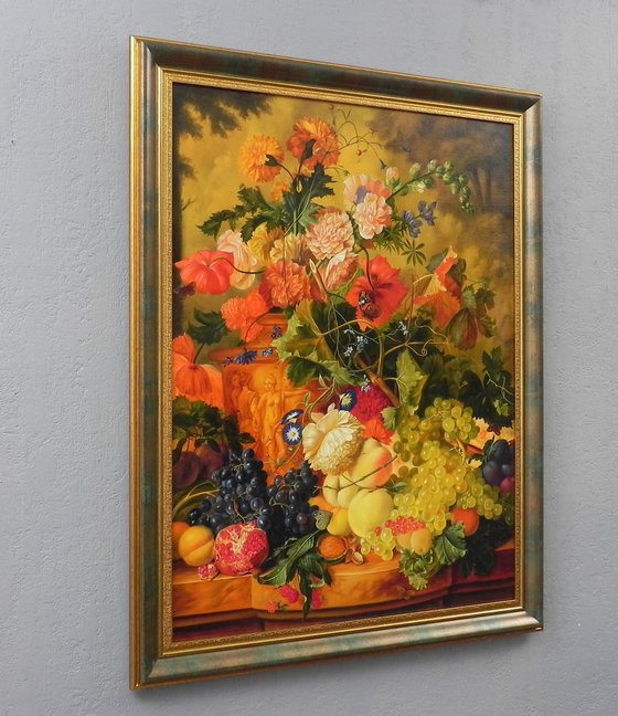 "Flowers and fruits"