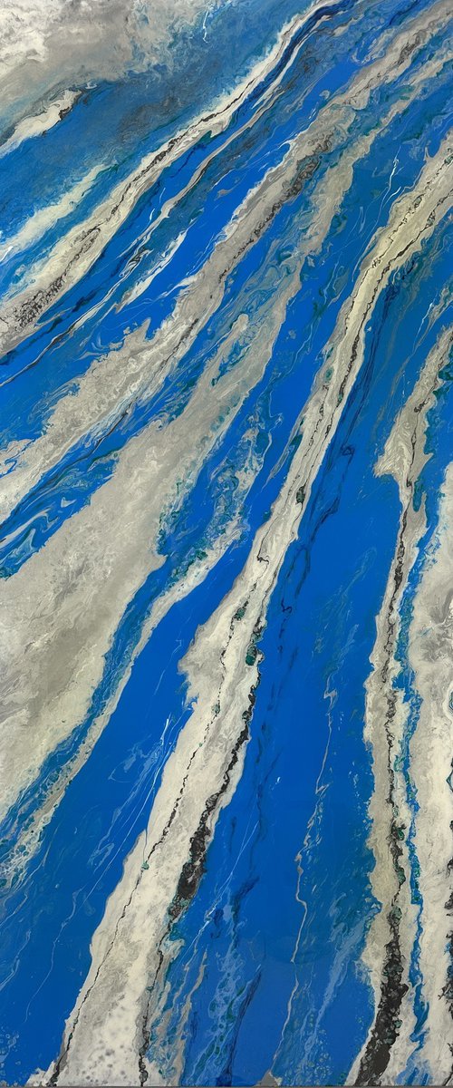 The Aviators Dreams- Sky Blue Cloud Abstract. by Kseniia Turik