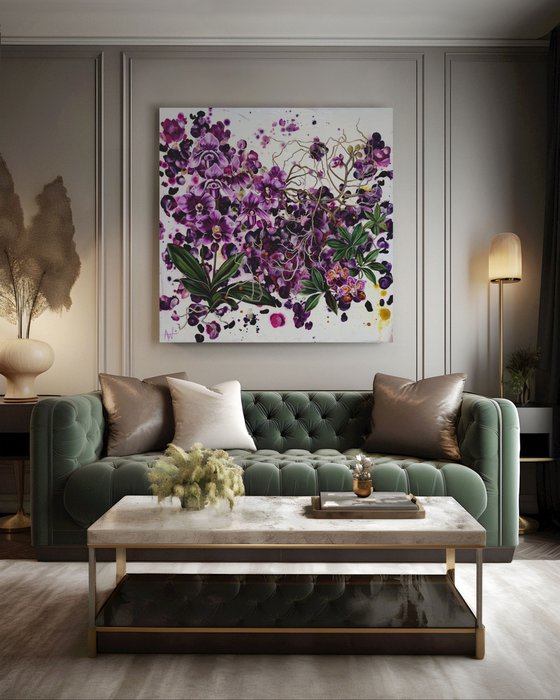 Beautifully Entangled, Purple Orchids