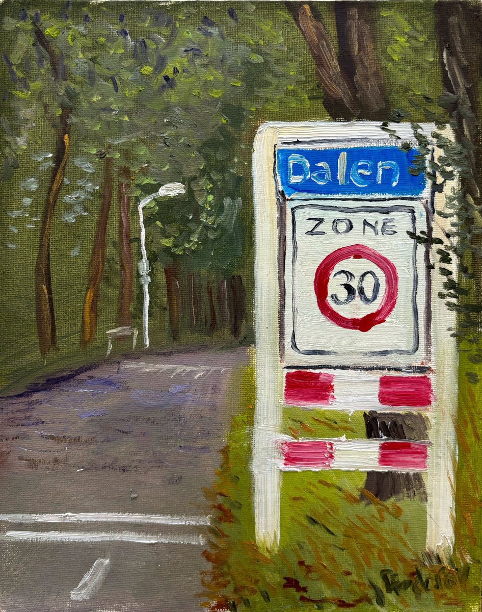 Impressionistic Landscape Oil Painting By Dmitry Fedorov, 9 X 12, Welcome In Dalen. Plein Air, Original Artwork