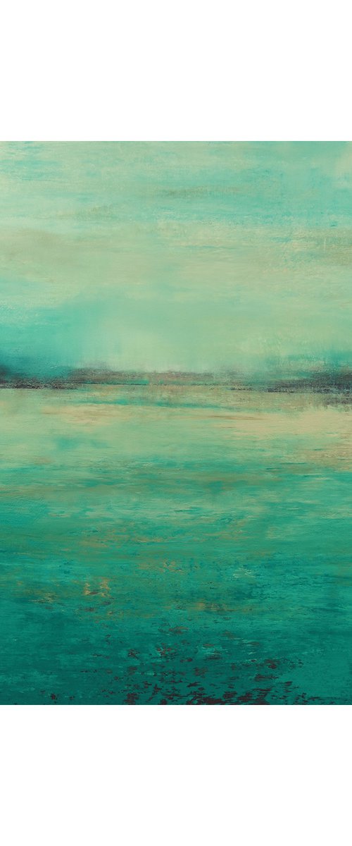 Serene View - Contemporary Abstract Seascape by Suzanne Vaughan