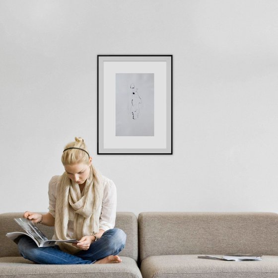 Surrealist Drawing: Woman, 32x50 cm