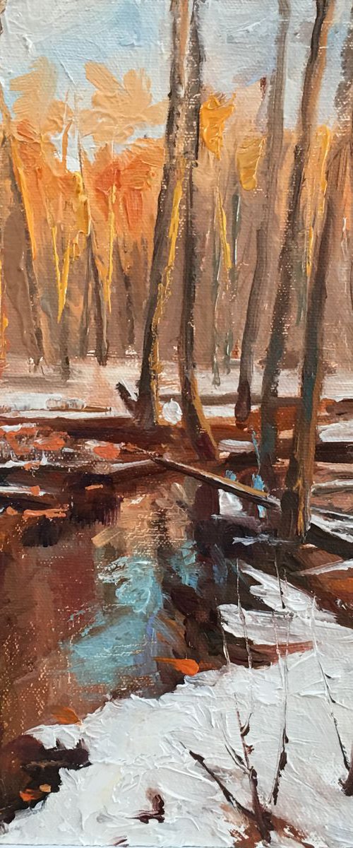 An Evening in Winter (framed) by Ling Strube
