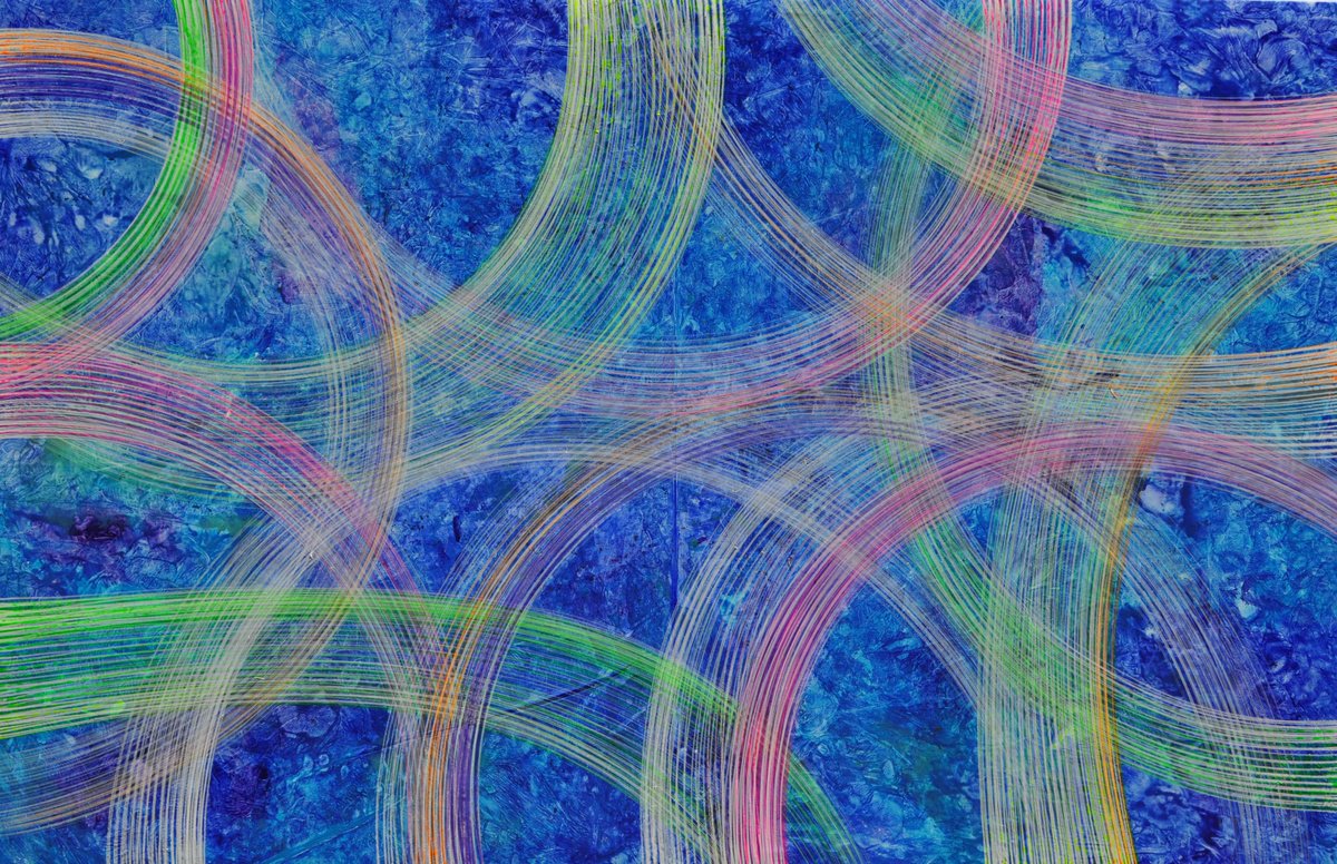 Abstract Acrylic Painting By Tingqun Zhang, 79 X 51", 2023.2.1, Original Artwork