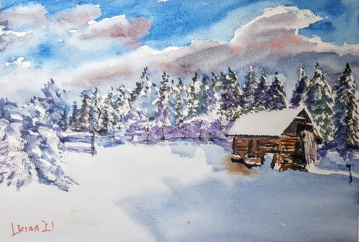 Winter landscape by Leonid Kirnus