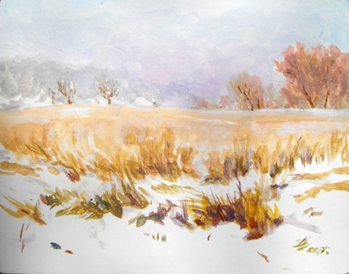 Winter etude#2  28.5X22.5cm by Vitaliy Koriakin