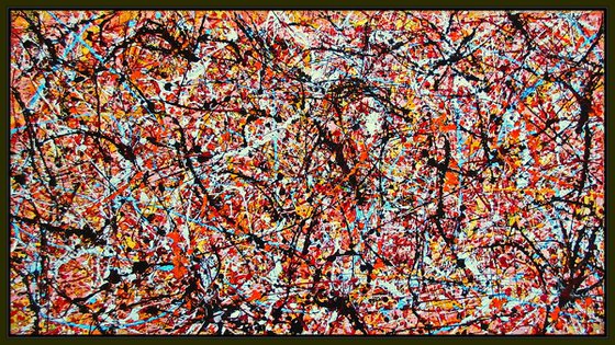 AUTUMN with POLLOCK, framed