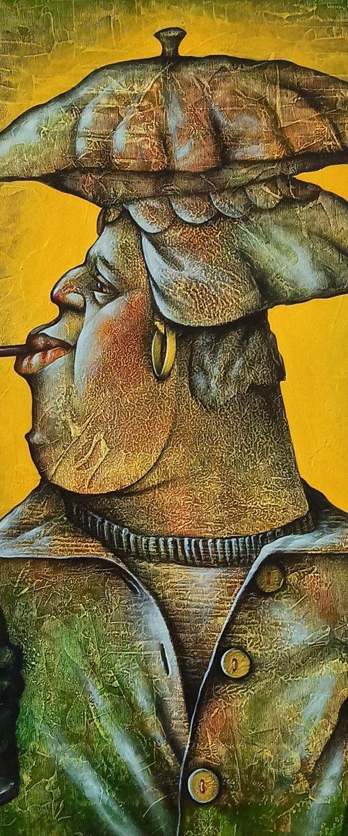 Gluttonous 50x70cm ,Acrylic/canvas, ready to hang by Aram Movsisyan