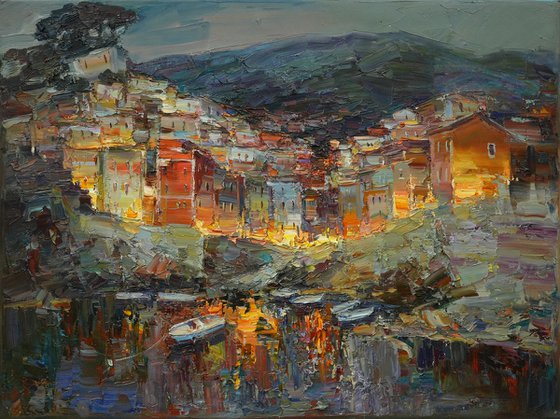 Evening of Riomaggiore