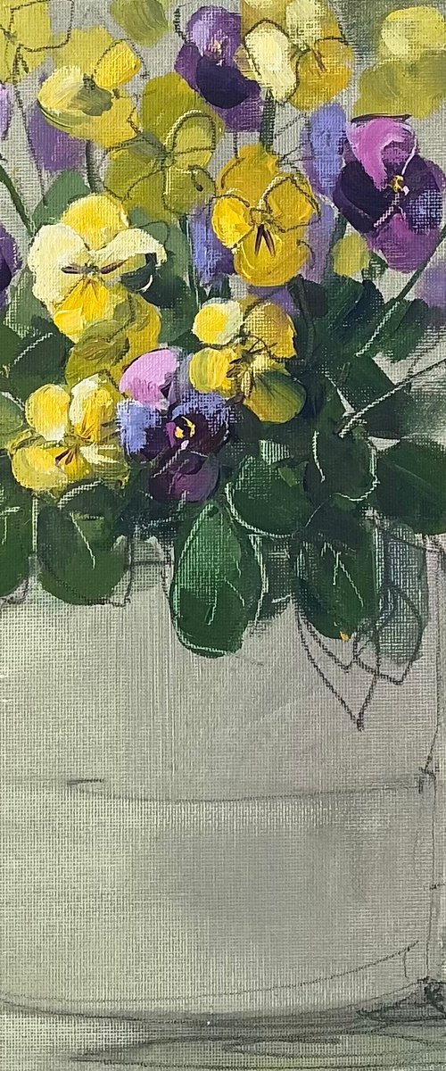 Pansies Bouquet by Volha Belevets