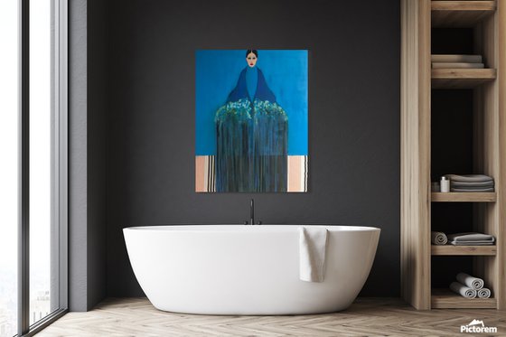 Girl With Flowers — III