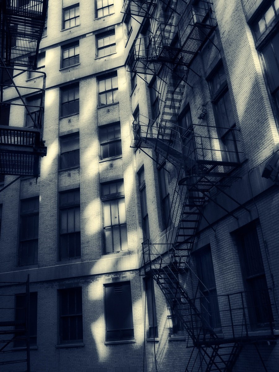 Photorealistic Cityscapes Photograph By Robert Tolchin, 16 X 20", The Last Fire Escape, Original Artwork