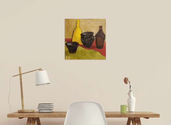 Still life with Japanese ceramics