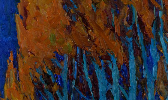 Poplars in the Fall. Night