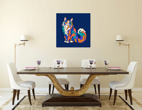 Colorful LaPerm Cat #39