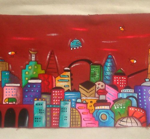 Pretty Material City by Maria Luisa  Azzini