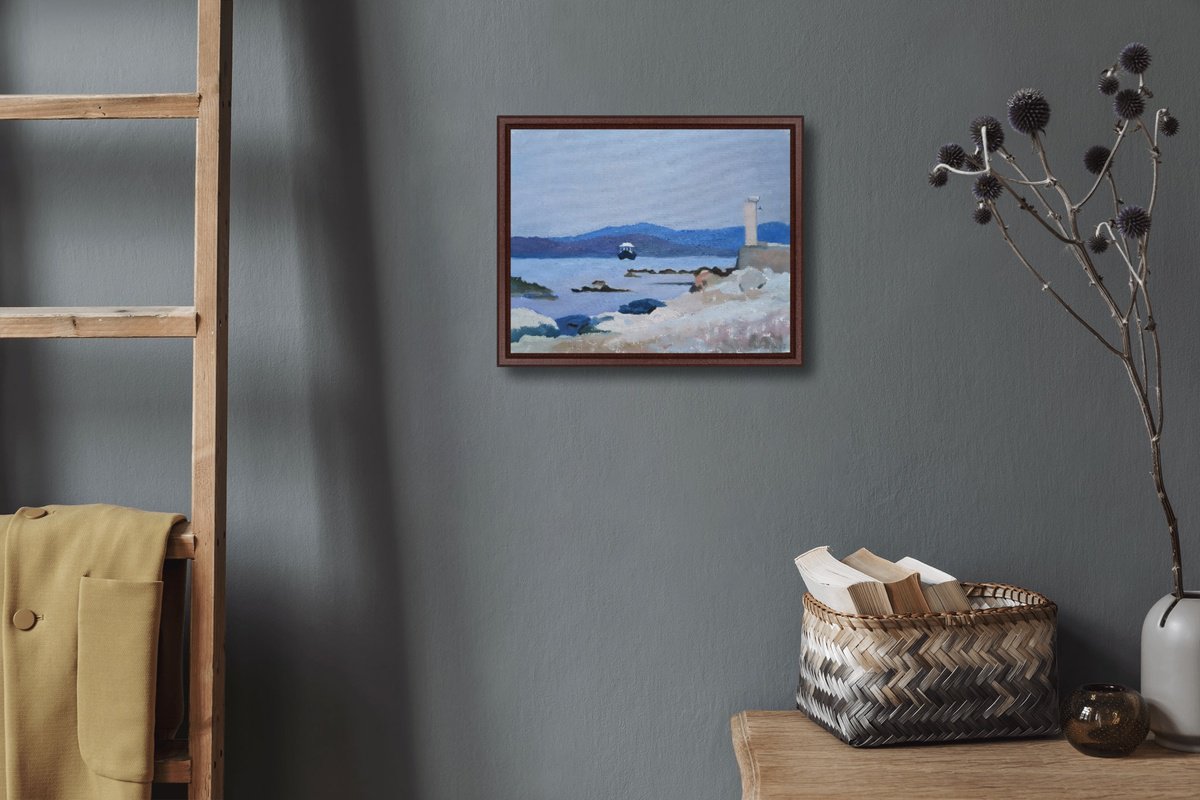 Impressionistic Landscape Oil Painting By Vasyl Koval, 12 X 9", Cloudy Day, Original Artwork