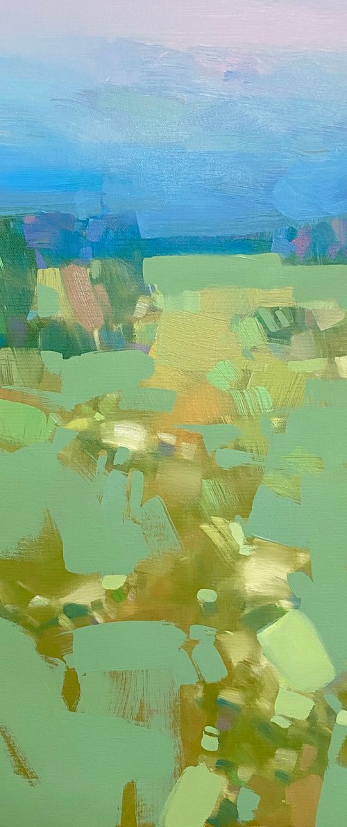 Meadow, Original oil painting, Handmade artwork, One of a kind by Vahe Yeremyan