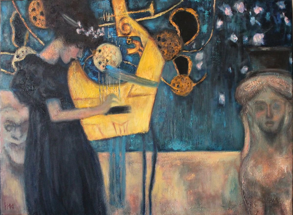 MA�sica / Gustav Klimt The Free Painting Reproduction by Inna Korn
