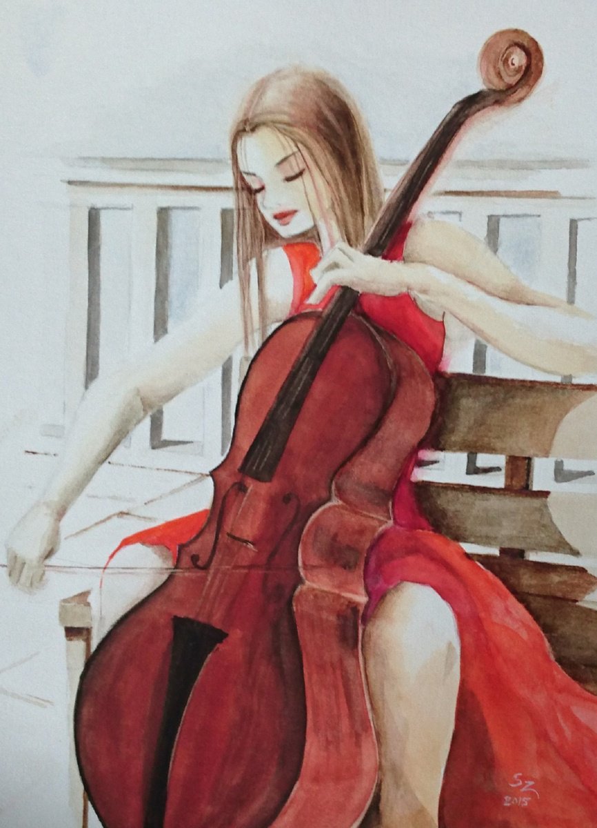 Saxo in Red by Susana Zarate