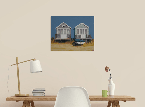 Two Beach Huts and Boat