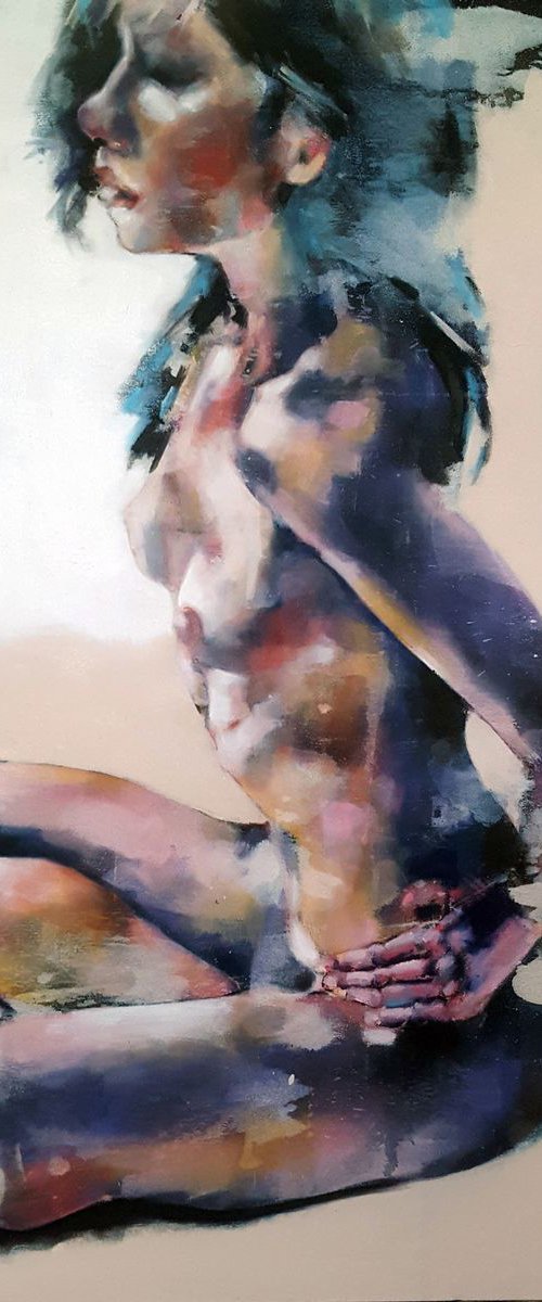 9-6-17 seated figure by Thomas Donaldson