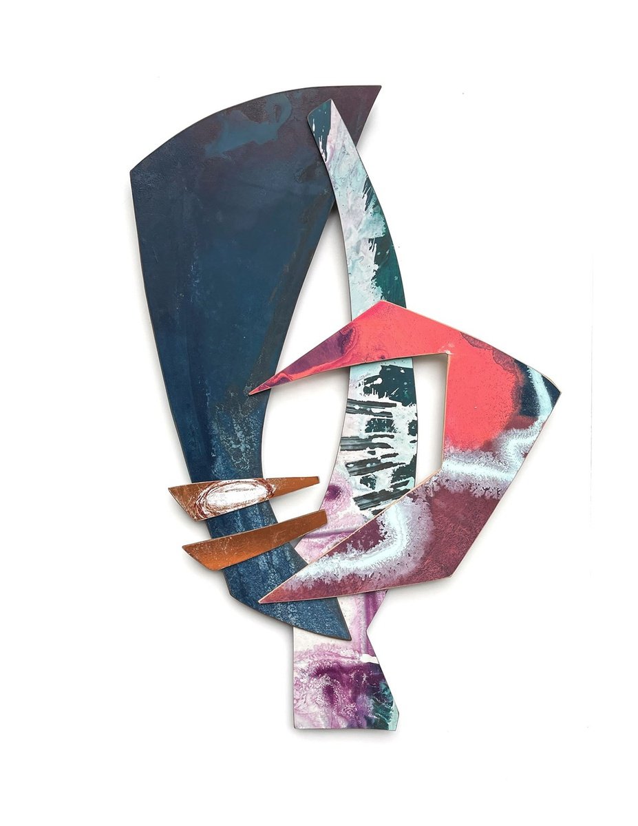 Organic Abstract Sculpture By Kimberlee Rocca, 32 X 53", Fish Out Of Water, Original Artwork