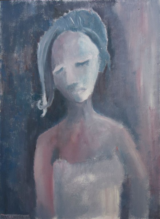 Portrait 12x9 Oil On Canvas Womans Face - Portrait of a Woman - Portrait
