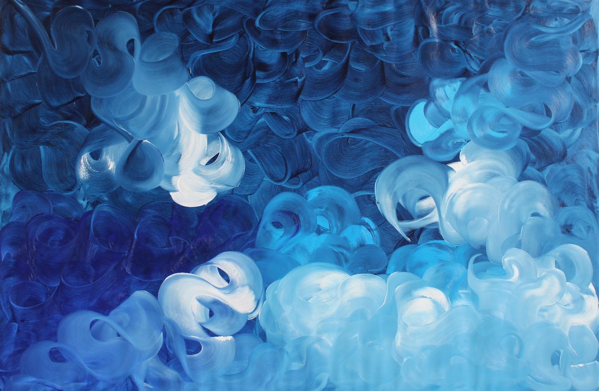 Organic Abstract Painting By Juan Jose Garay, 77 X 51", The Dance Of The Brushes 02, Original Artwork