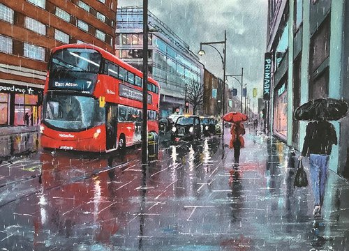 Red Umbrella by Darren Carey