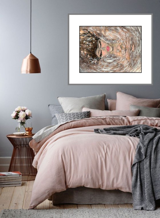 Floating on Water Acrylic Painting Realistic Water Artwork On Paper Home Decor Gift Ideas