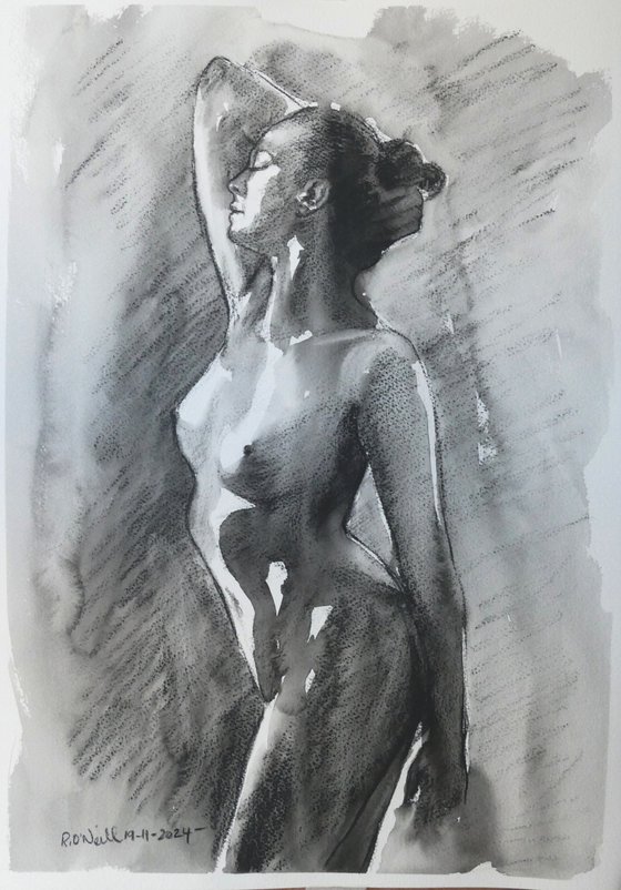 Standing female nude