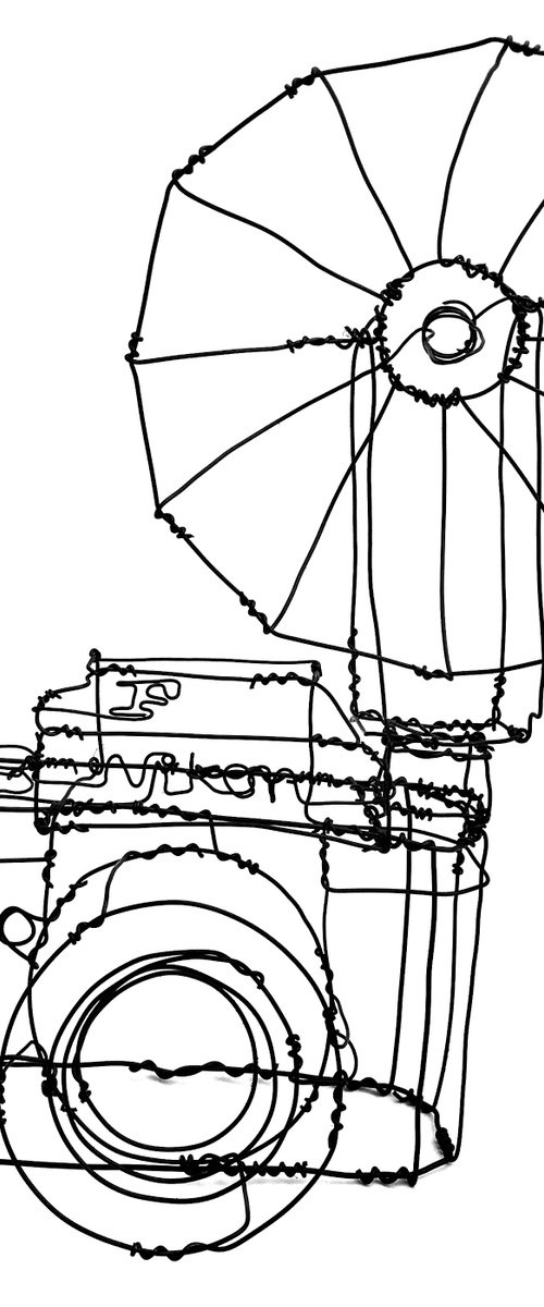 Retro Nikon Camera Sculpture by Jane Tilley