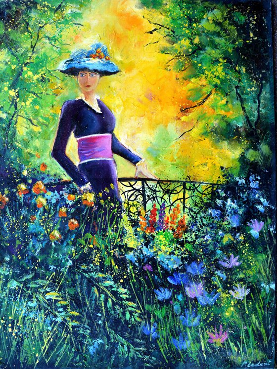 Walking in the garden