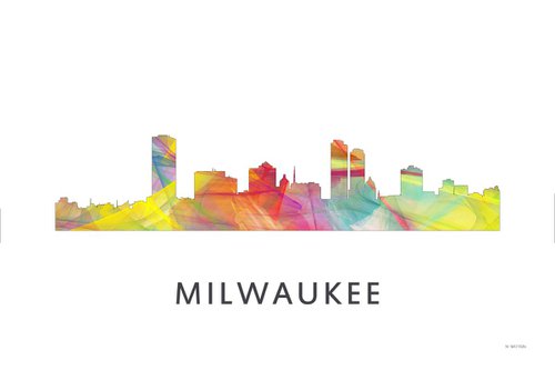 Milwaukee Wisconson Skyline WB1 by Marlene Watson